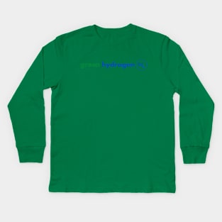 Green Hydrogen Kids Long Sleeve T-Shirt